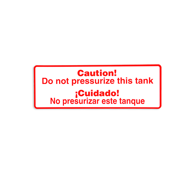 Tank Inactive Label Tanks Part Direct-Houston, TX